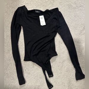 Abercrombie & Fitch soft and sexy new with tags black bodysuit size small
